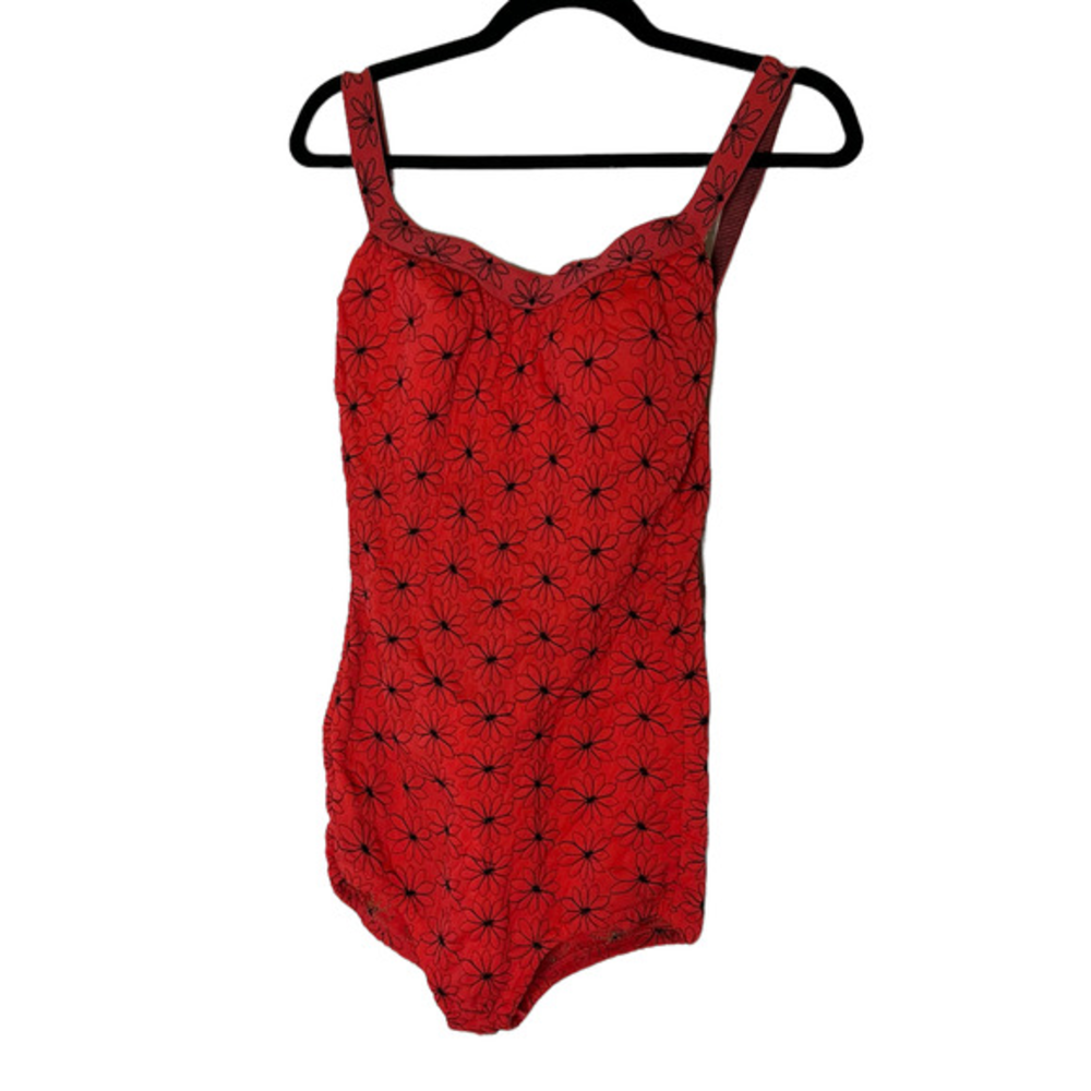 1960s Vintage Bathing Suit Size 11-12‎ Darlene Made in USA Nylon/Rubber